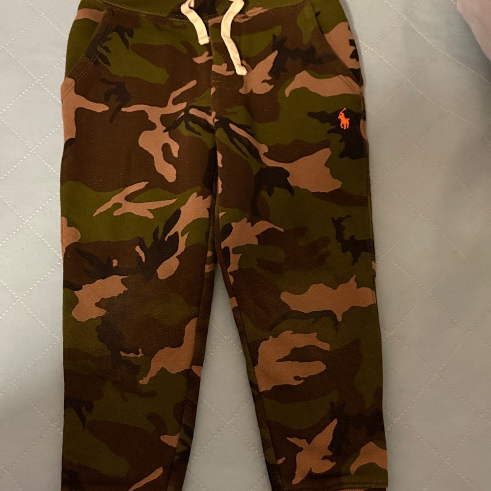 Ralph Lauren Kids Green Camouflage Joggers